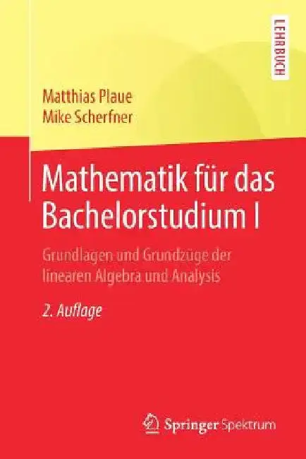 Cover of Mathematik Für Das Bachelorstudium I