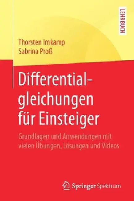 Cover of Differentialgleichungen Für Einsteiger