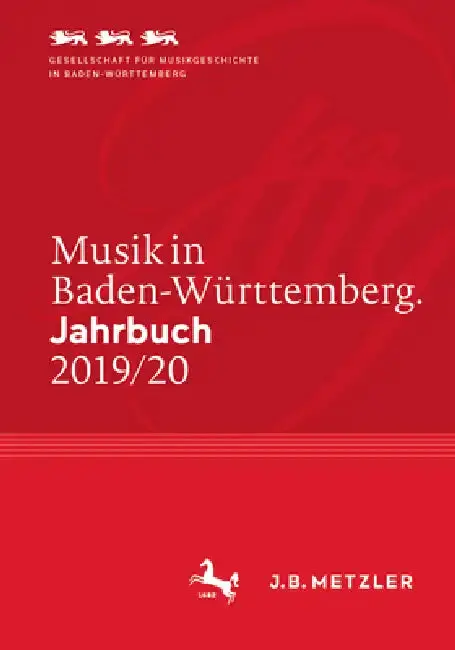 Cover of Musik in Baden-Württemberg. Jahrbuch 2019/20