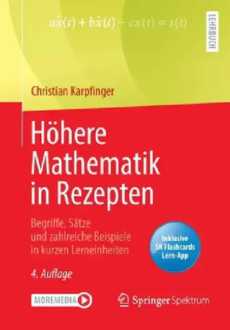 Cover of Höhere Mathematik in Rezepten