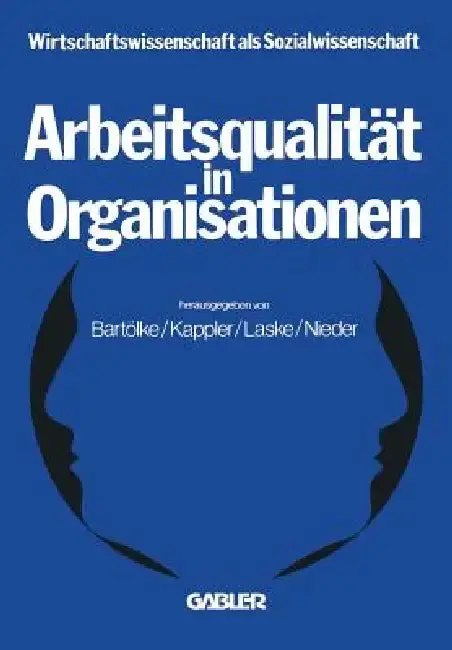 Cover of Arbeitsqualität in Organisationen