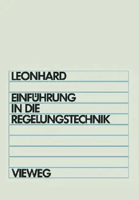 Cover of Einführung in Die Regelungstechnik