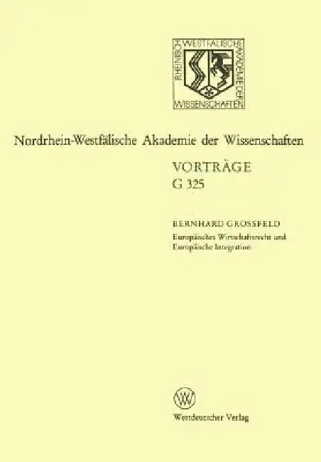 Cover of Europäisches Wirtschaftsrecht Und Europäische Integration