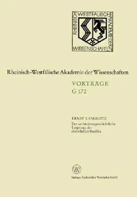Cover of Der Architekturgeschichtliche Ursprung Der Christlichen Basilika