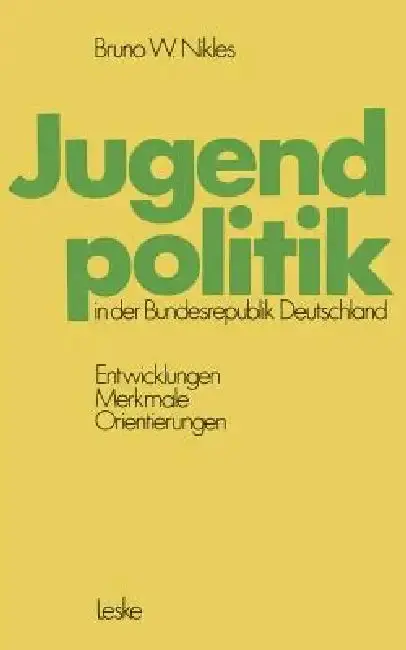 Cover of Jugendpolitik in Der Bundesrepublik Deutschland
