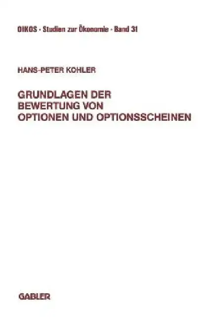 Cover of Grundlagen Der Bewertung Von Optionen Und Optionsscheinen