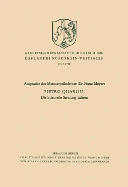 Cover of Die kulturelle Sendung Italiens