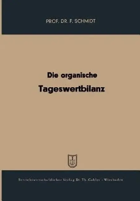 Cover of Die Organische Tageswertbilanz