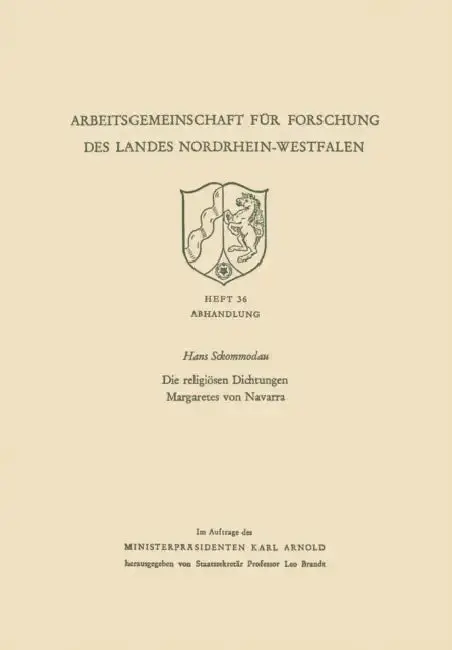 Cover of Die Religiösen Dichtungen Margaretes Von Navarra