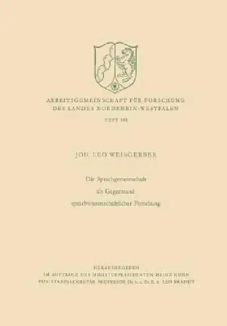 Cover of Die Sprachgemeinschaft ALS Gegenstand Sprachwissenschaftlicher Forschung