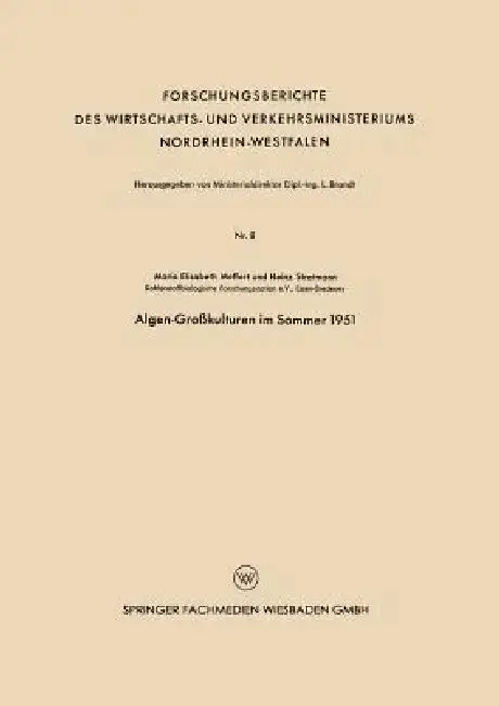 Cover of Algen-Großkulturen Im Sommer 1951