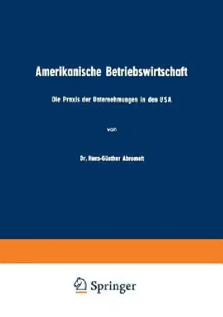 Cover of Amerikanische Betriebswirtschaft
