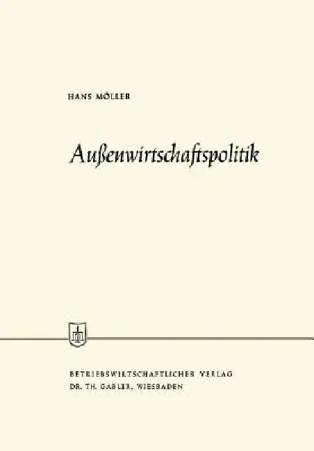 Cover of Außenwirtschaftspolitik