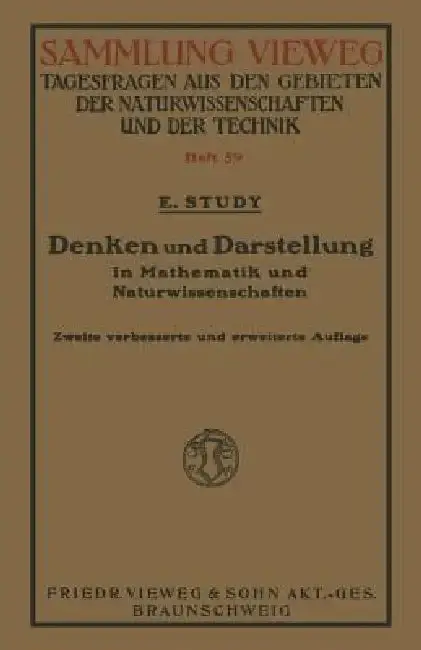 Cover of Denken Und Darstellung in Mathematik Und Naturwissenschaften