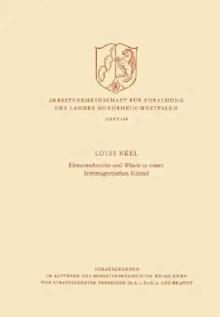 Cover of Elementarbezirke Und Wände in Einem Ferromagnetischen Kristall