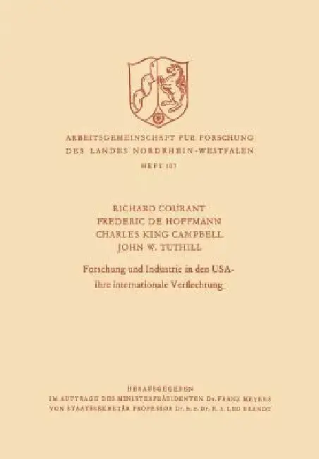 Cover of Forschung Und Industrie in Den USA - Ihre Internationale Verflechtung