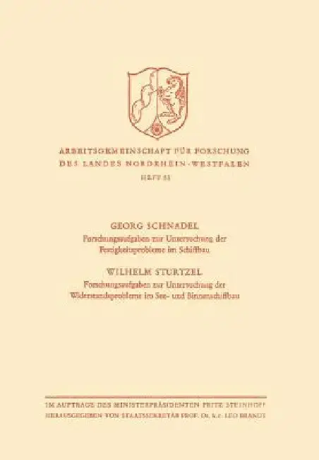 Cover of Forschungsaufgaben Zur Untersuchung Der Festigkeitsprobleme Im Schiffbau. Forschungsaufgaben Zur Untersuchung Der Widerstandsprobleme Im See- Und Binn