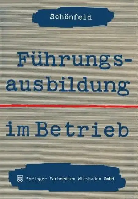 Cover of Führungsausbildung Im Betrieb