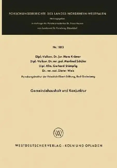 Cover of Gemeindehaushalt Und Konjunktur