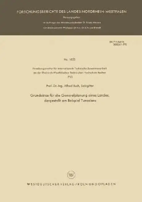 Cover of Grundsätze Für Die Generalplanung Eines Landes, Dargestellt Am Beispiel Tunesiens