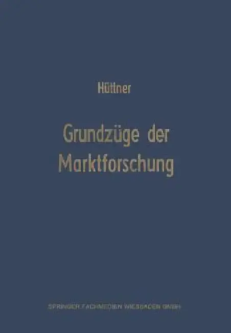 Cover of Grundzüge Der Marktforschung