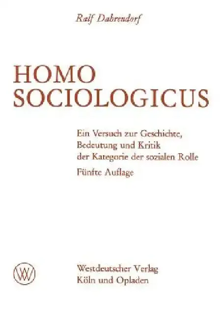 Cover of Homo Sociologicus