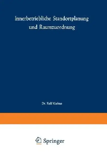 Cover of Innerbetriebliche Standortplanung Und Raumzuordnung