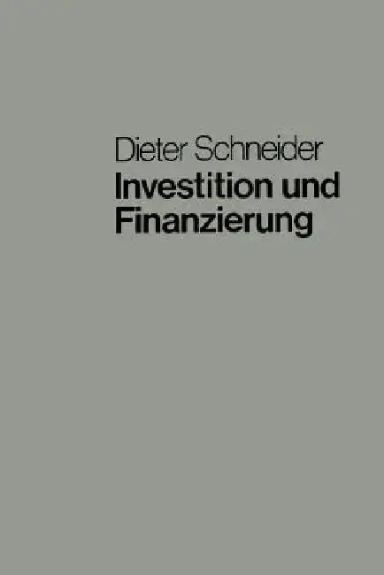 Cover of Investition Und Finanzierung