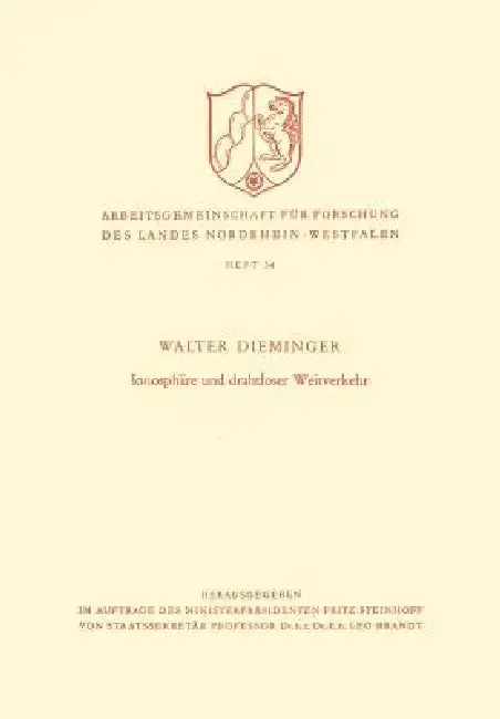 Cover of Ionosphäre Und Drahtloser Weitverkehr
