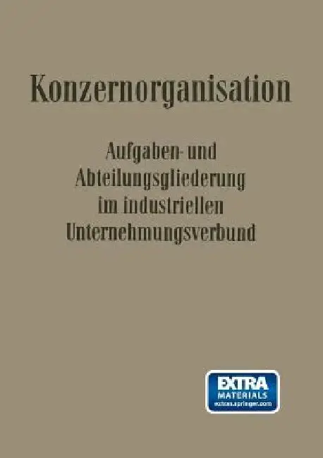 Cover of Konzern-Organisation