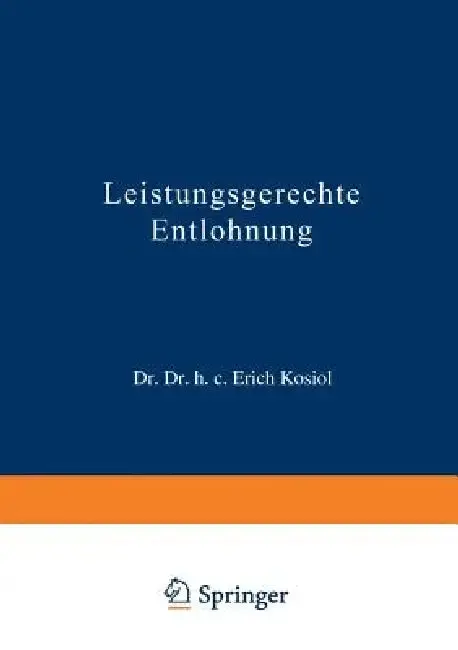 Cover of Leistungsgerechte Entlohnung