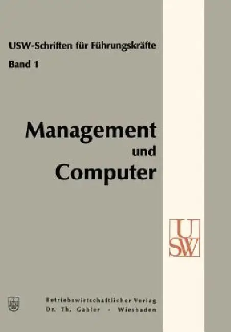 Cover of Management Und Computer