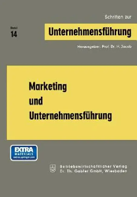 Cover of Marketing Und Unternehmensführung