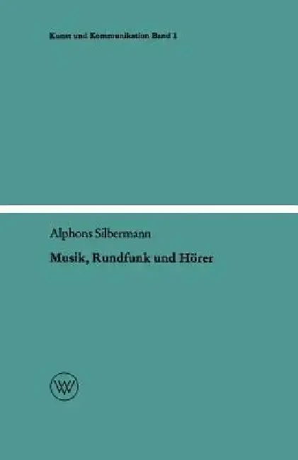 Cover of Musik, Rundfunk Und Hörer