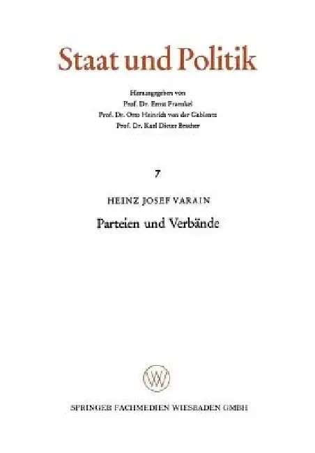 Cover of Parteien Und Verbände