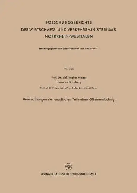 Cover of Untersuchungen Der Anodischen Teile Einer Glimmentladung
