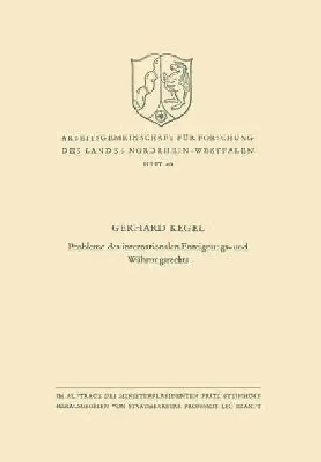 Cover of Probleme Des Internationalen Enteignungs- Und Währungsrechts
