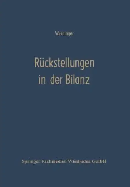 Cover of Rückstellungen in Der Bilanz