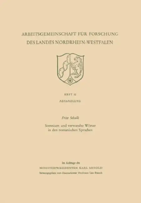 Cover of Somnium Und Verwandte Wörter in Den Romanischen Sprachen