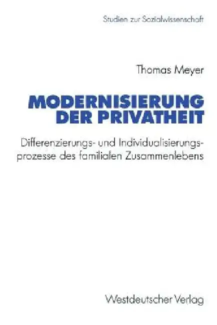 Cover of Modernisierung Der Privatheit