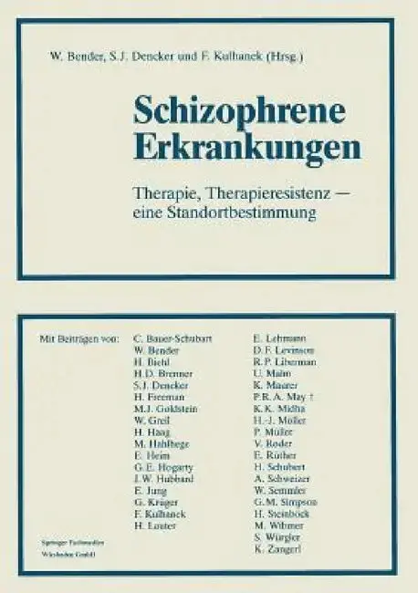Cover of Schizophrene Erkrankungen