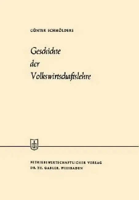 Cover of Geschichte Der Volkswirtschaftslehre