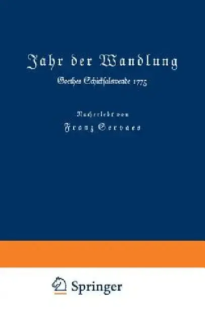 Cover of Jahr Der Wandlung