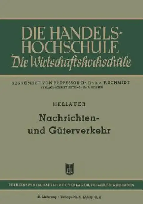 Cover of Nachrichten- Und Güterverkehr
