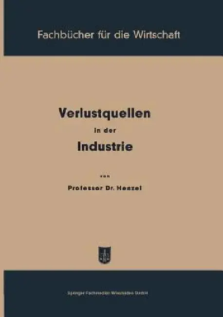 Cover of Verlustquellen in Der Industrie