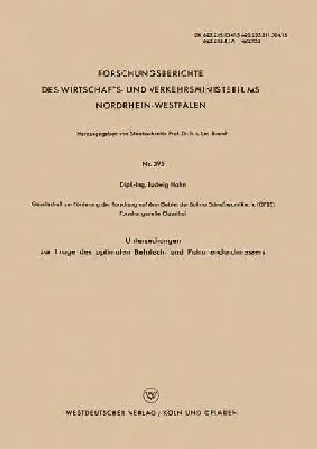 Cover of Untersuchungen Zur Frage Des Optimalen Bohrloch- Und Patronendurchmessers