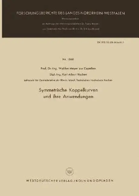 Cover of Symmetrische Koppelkurven Und Ihre Anwendungen