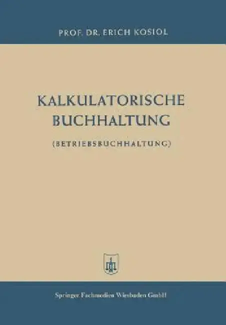 Cover of Kalkulatorische Buchhaltung