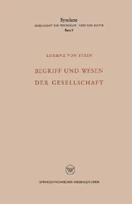 Cover of Begriff Und Wesen Der Gesellschaft