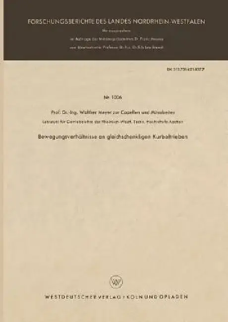 Cover of Bewegungsverhältnisse an Gleichschenkligen Kurbeltrieben